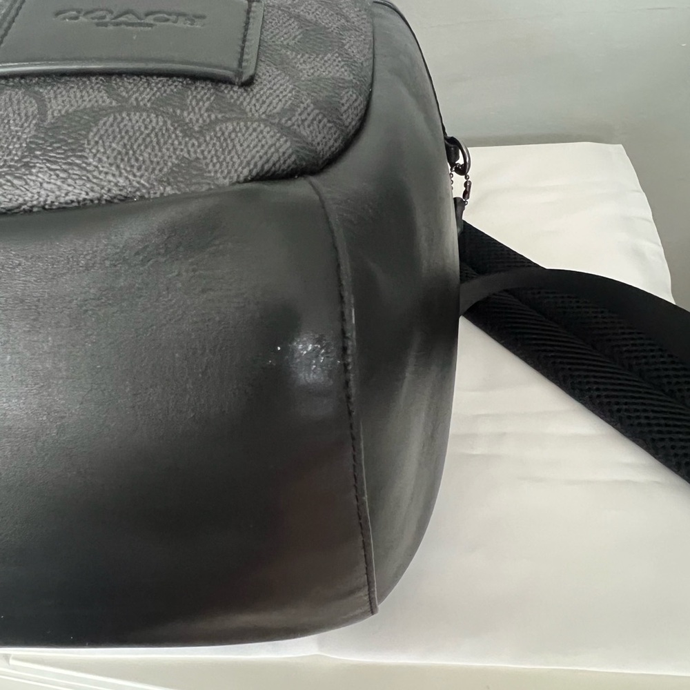 Coach Signature Black and Gray Men's Backpack - Picture 8 of 15